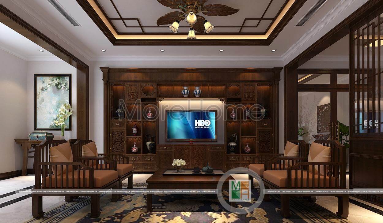 Thiết kế biệt thự phong cách gỗ việt - biệt thự ciputra.